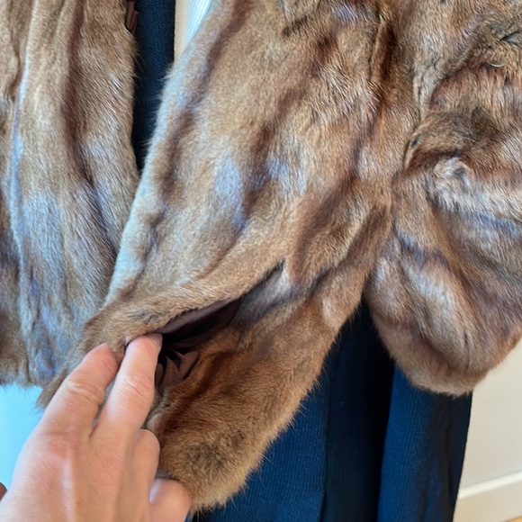 Vintage 1930s Neusteters Denver Real Mink Fur Capelet Wrap - Picture 3 of 7